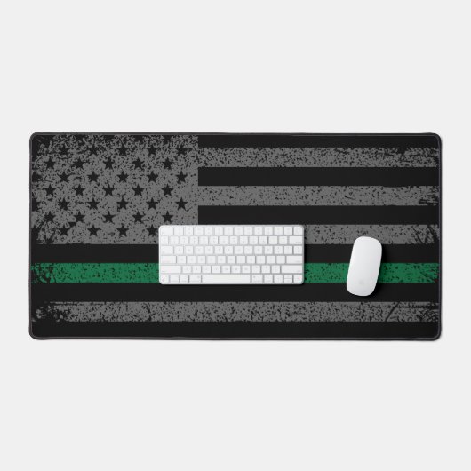 Groene markering militaire dun bureaumat (Keyboard & Muis)