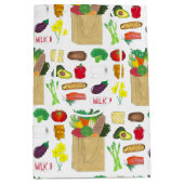 Groene markt kruidenierswinkel fruit groente voedi medium cadeauzakje (Voorkant)
