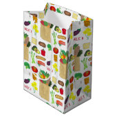 Groene markt Winkelieren Fruit Groente Voedsel Medium Cadeauzakje (Voorkant Gekanteld)