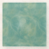 groene marmer abstract glazen onderzetter (Voorkant)