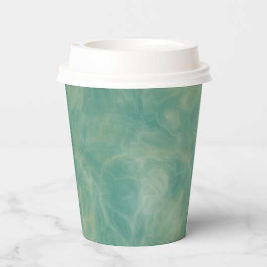 groene marmer abstract papieren bekers (Achterkant)