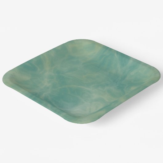 groene marmer abstract papieren bordje (Gebogen)