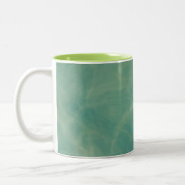 groene marmer abstract tweekleurige koffiemok