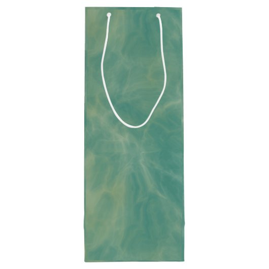 groene marmer abstract wijn cadeautas (Achterkant)