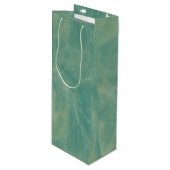 groene marmer abstract wijn cadeautas (Voorkant Gekanteld)