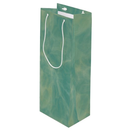 groene marmer abstract wijn cadeautas (Voorkant Gekanteld)