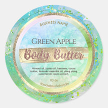 Groene marmer Bronze Gold Body Butter Labels