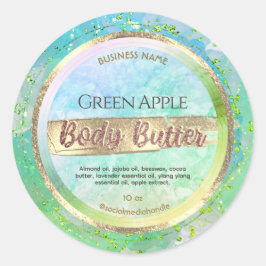 Groene marmer Bronze Gold Body Butter Labels