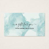 Groene marmer- en Glitter-cadeaubon Visitekaartje (Voorkant)