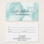 Groene marmer- en Glitter-cadeaubon Visitekaartje (Voorkant /achterkant)