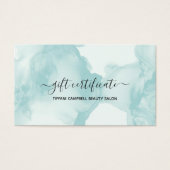 Groene marmer- en Glitter-cadeaubon Visitekaartje (Voorkant)