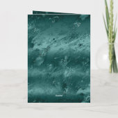 Groene Marmer Gouden Glitter Kerstboom Vrede Kaart (Achterkant)