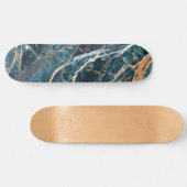 groene marmer, goudmarmer (marmerkunst 1) persoonlijk skateboard (Horizontaal)