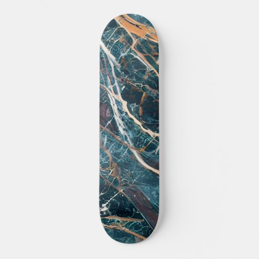 groene marmer, goudmarmer (marmerkunst 1) persoonlijk skateboard (Voorkant)
