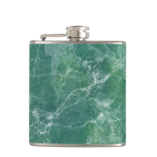 Groene marmer heupfles (Voorkant)