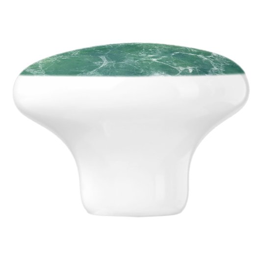 Groene marmer keramische knop (Zijkant)