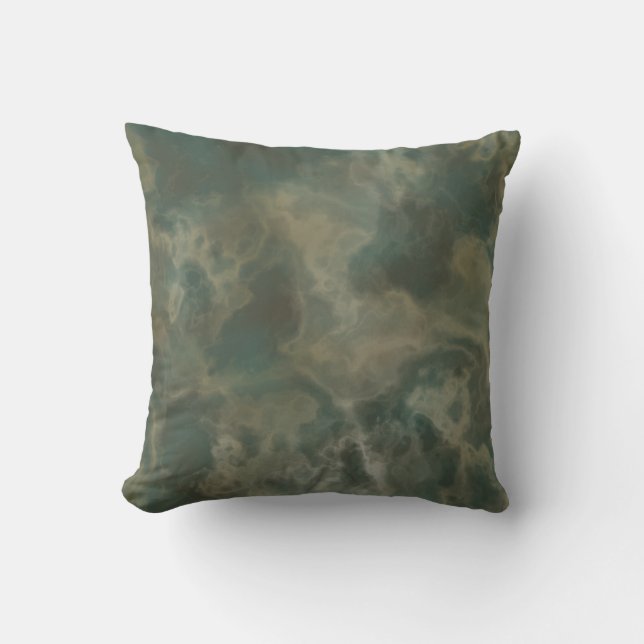 groene marmer kussen (Voorkant)