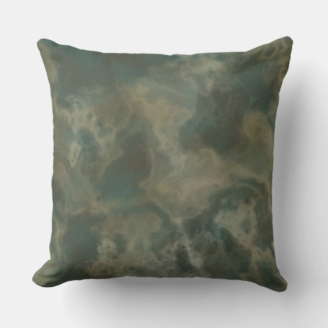 groene marmer kussen (Voorkant)