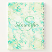  groene marmer-naam op maat notitieboek (Achterkant)