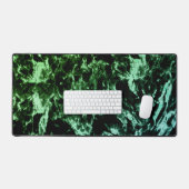 Groene marmer op zwart bureaumat (Keyboard & Muis)