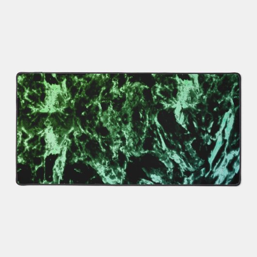 Groene marmer op zwart bureaumat (Voorkant)