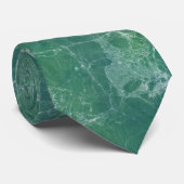 Groene marmer stropdas (Opgerold)