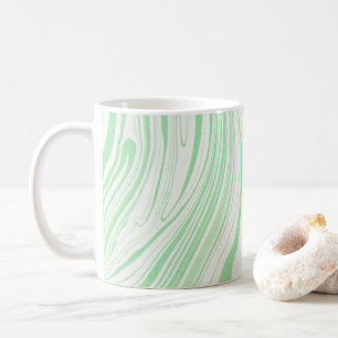 Groene marmer Swirls Marbling Lines Koffiemok