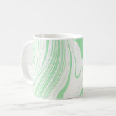 Groene marmer Swirls Marbling Lines Koffiemok (Voorkant links)