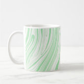 Groene marmer Swirls Marbling Lines Koffiemok (Links)