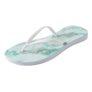 groene marmer teenslippers