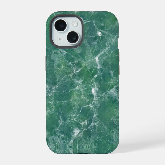 Groene marmer textuur iPhone 15 case (Achterkant)