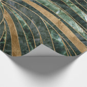 Groene marmer Wavy Pattern Cadeaupapier (Hoek)