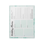 Groene marmer Workday Planner Notitieblok (Linkerzijde)