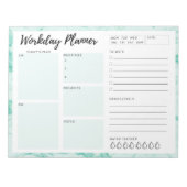 Groene marmer Workday Planner Notitieblok (Voorkant)
