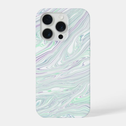 Groene marmeren Fusion telefoonhoes iPhone Hoesje (Achterkant)