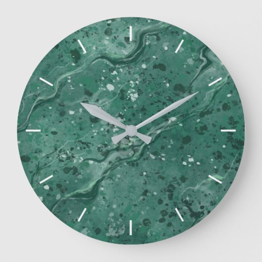 Groene marmeren patroon wandklok (Voorkant)