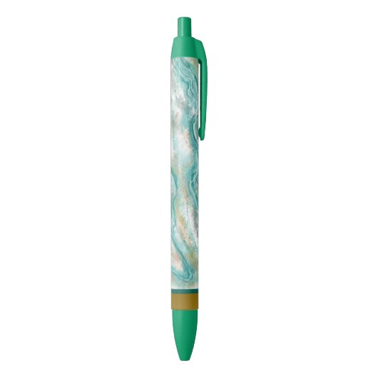 Groene marmeren schrijfpens cadeau zwarte inkt pen (Achterkant (Verticaal))