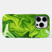 Groene Marmeren Wervelende Abstracte Hoes voor Tel (Achterkant (horizontaal))