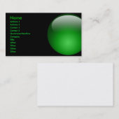 Groene marmerkaart visitekaartje (Voorkant / Achterkant)