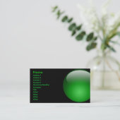 Groene marmerkaart visitekaartje (Staand voorkant)