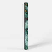 Groene marmerstructuur met aders iPhone hoesje (Rechterkant)