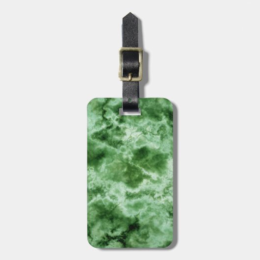 Groene marmertextuur bagagelabel (Voorkant verticaal)