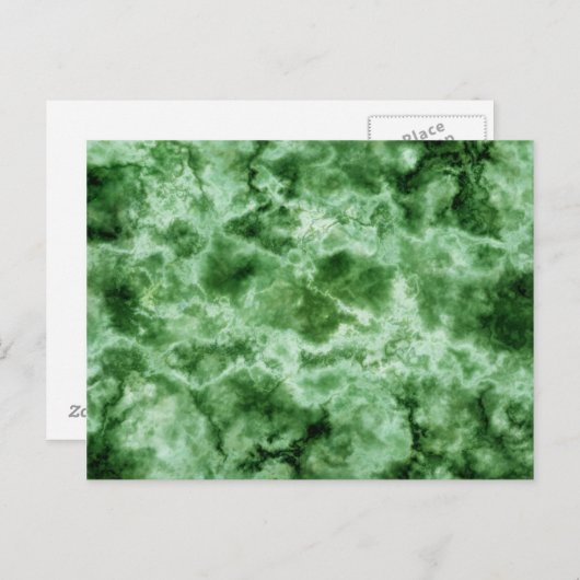 Groene marmertextuur briefkaart (Voorkant / Achterkant)