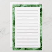 Groene marmertextuur briefpapier (Voorkant / Achterkant)