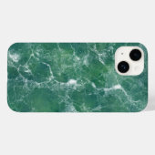 Groene marmertextuur Case-Mate iPhone case (Achterkant (horizontaal))