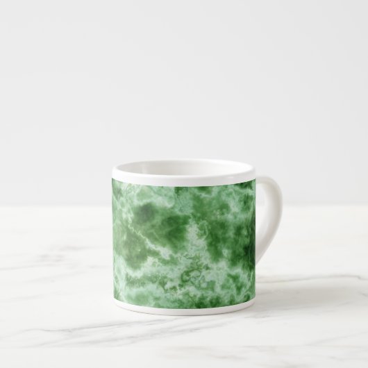 Groene marmertextuur espresso kop (Voorkant rechts)