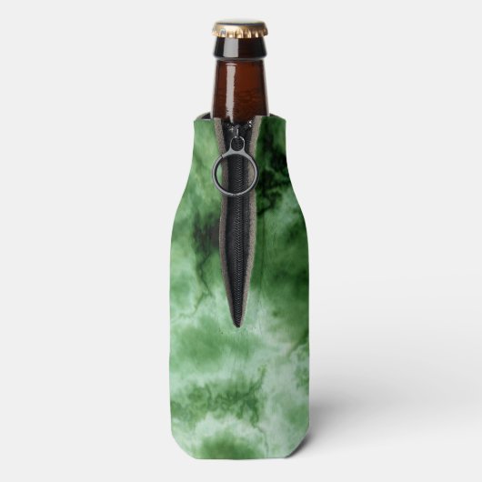 Groene marmertextuur flesjeskoeler (Fles Achterkant)