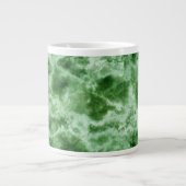 Groene marmertextuur grote koffiekop (Voorkant)