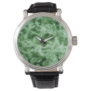 Groene marmertextuur horloge