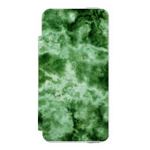 Groene marmertextuur incipio iPhone portemonnee hoesje (Voorkant Agenda)